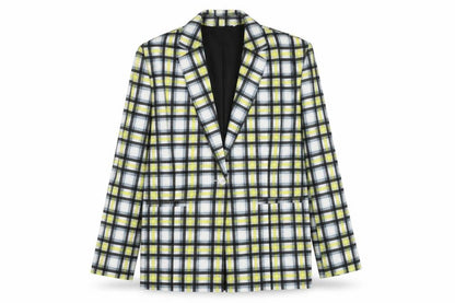 Collusion Womens Multicoloured Check Blazer UK 10 Regular Fit