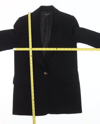 Whistles Womens Black UK 6 Blazer Jacket Workwear Single Breasted