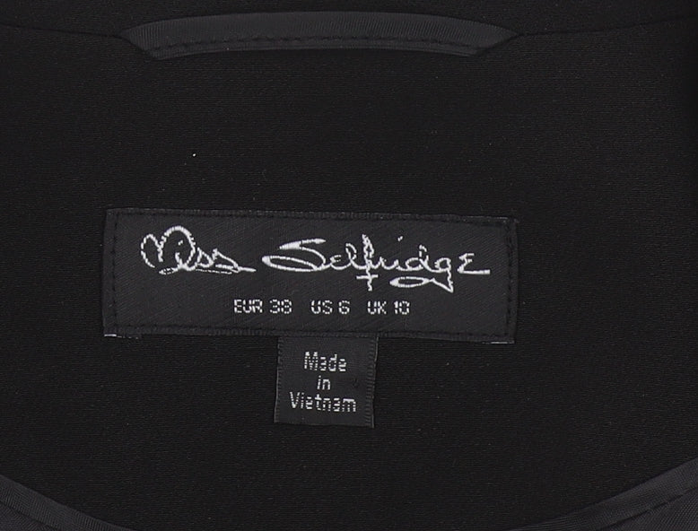Miss Selfridge Women Black Size 10 Blazer Jacket Workwear