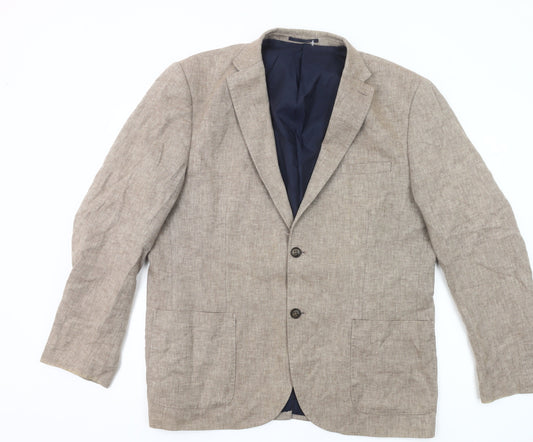 Maine New England Men’s Beige Linen Cotton Blazer Jacket XL