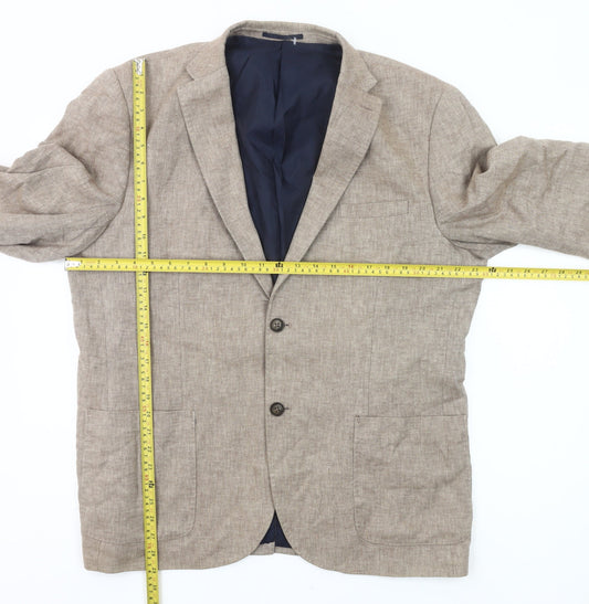 Maine New England Men’s Beige Linen Cotton Blazer Jacket XL