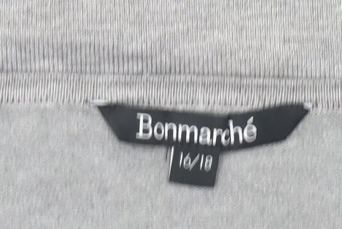 Bonmarché Women’s Grey Beaded Pullover Jumper Size 16-18