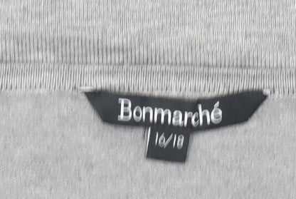 Bonmarché Women’s Grey Beaded Pullover Jumper Size 16-18