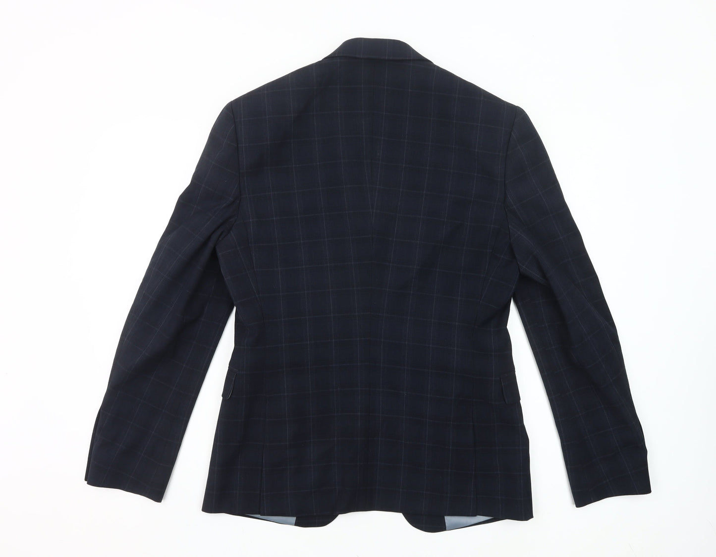 Topman Men’s Blue Check Slim Fit 38R Single-Breasted Blazer