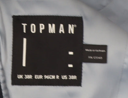 Topman Men’s Blue Check Slim Fit 38R Single-Breasted Blazer