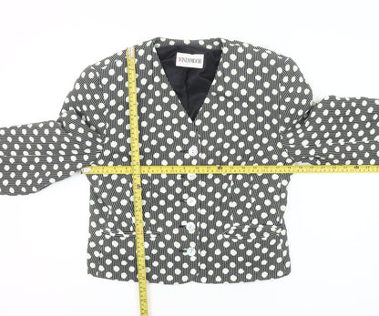Windsmoor Women’s Black Polka Dot Size 12 Single-Breasted Jacket