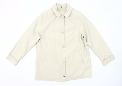 Nuage Women’s Beige Mid-Length Rain Coat Size 12 Polyester