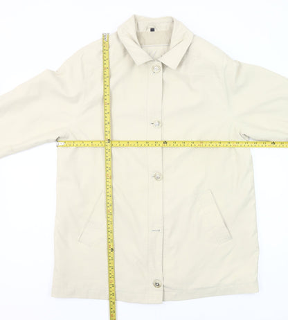 Nuage Women’s Beige Mid-Length Rain Coat Size 12 Polyester