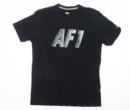 Nike Men's Black Large AF1 Graphic Print Regular Fit T-Shirt