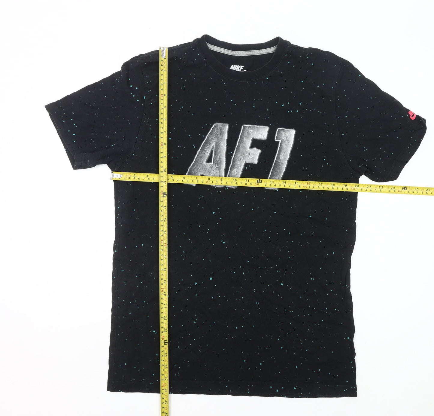 Nike Men's Black Large AF1 Graphic Print Regular Fit T-Shirt