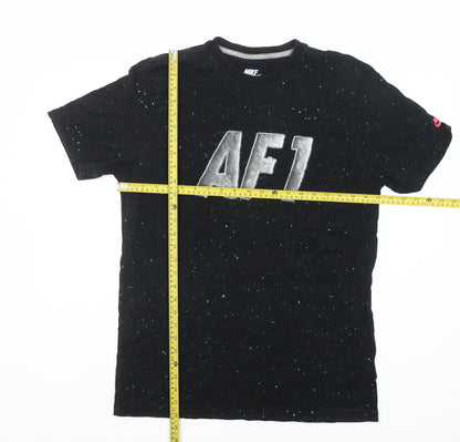Nike Men's Black Large AF1 Graphic Print Regular Fit T-Shirt