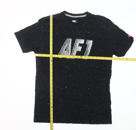 Nike Men's Black Large AF1 Graphic Print Regular Fit T-Shirt