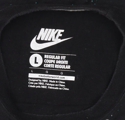 Nike Men's Black Large AF1 Graphic Print Regular Fit T-Shirt