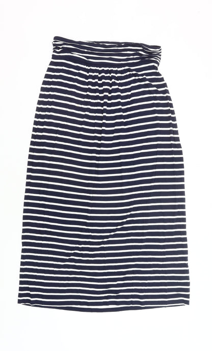 Boden Women’s Blue Striped Jersey Pencil Skirt Size 12R