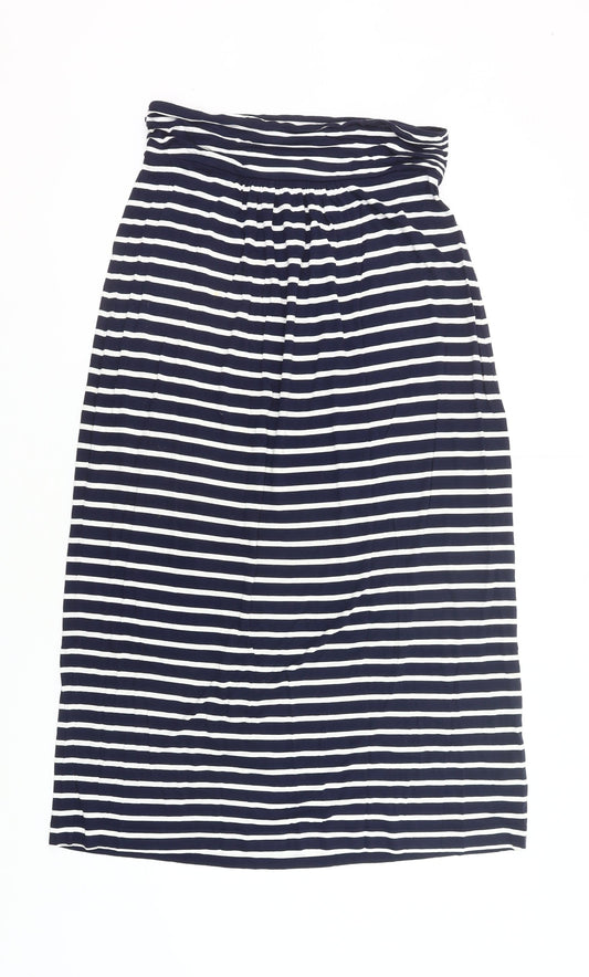 Boden Women’s Blue Striped Jersey Pencil Skirt Size 12R