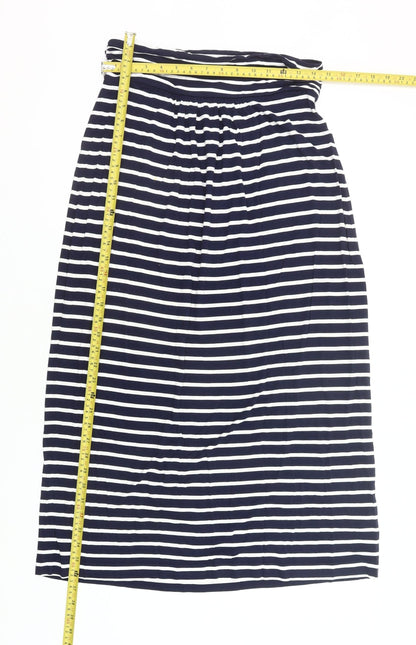 Boden Women’s Blue Striped Jersey Pencil Skirt Size 12R