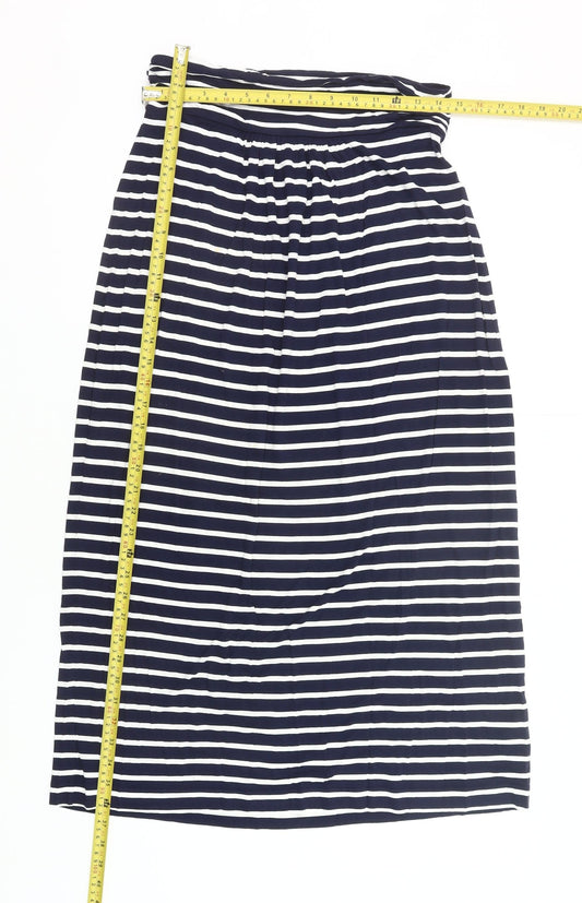 Boden Women’s Blue Striped Jersey Pencil Skirt Size 12R