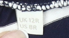 Boden Women’s Blue Striped Jersey Pencil Skirt Size 12R