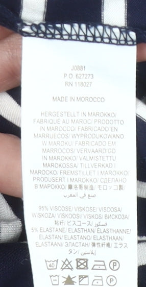 Boden Women’s Blue Striped Jersey Pencil Skirt Size 12R