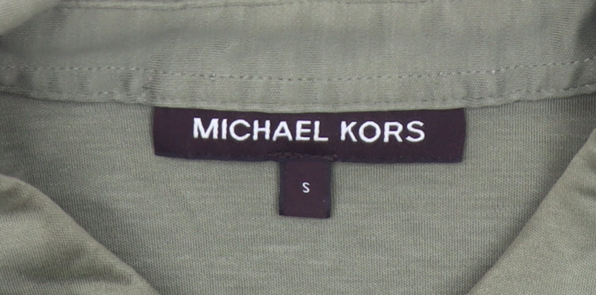 Michael Kors Men's Green Cotton Polo Shirt S Regular Fit