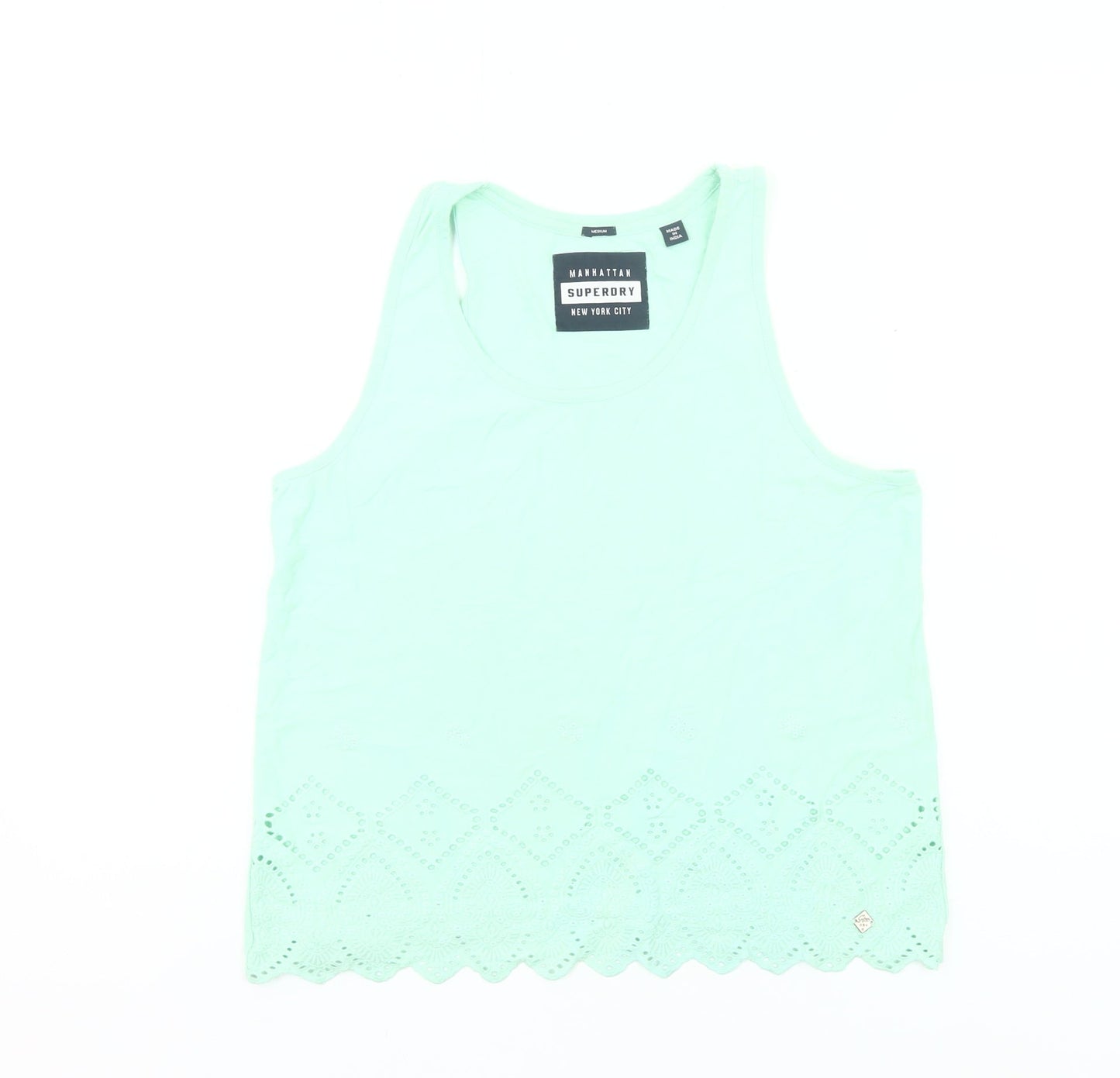 Womens UK Size M Superdry Green Camisole Tank