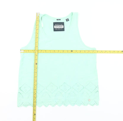 Womens UK Size M Superdry Green Camisole Tank