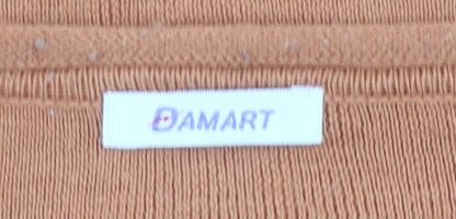 Damart Women’s Orange Wool Blend Jumper Size L Round Neck Pullover