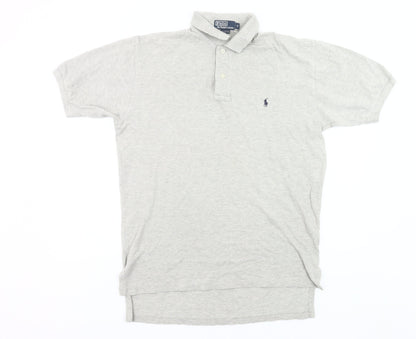 Ralph Lauren Men’s Grey Cotton Polo Shirt Size M Short Sleeve Classic