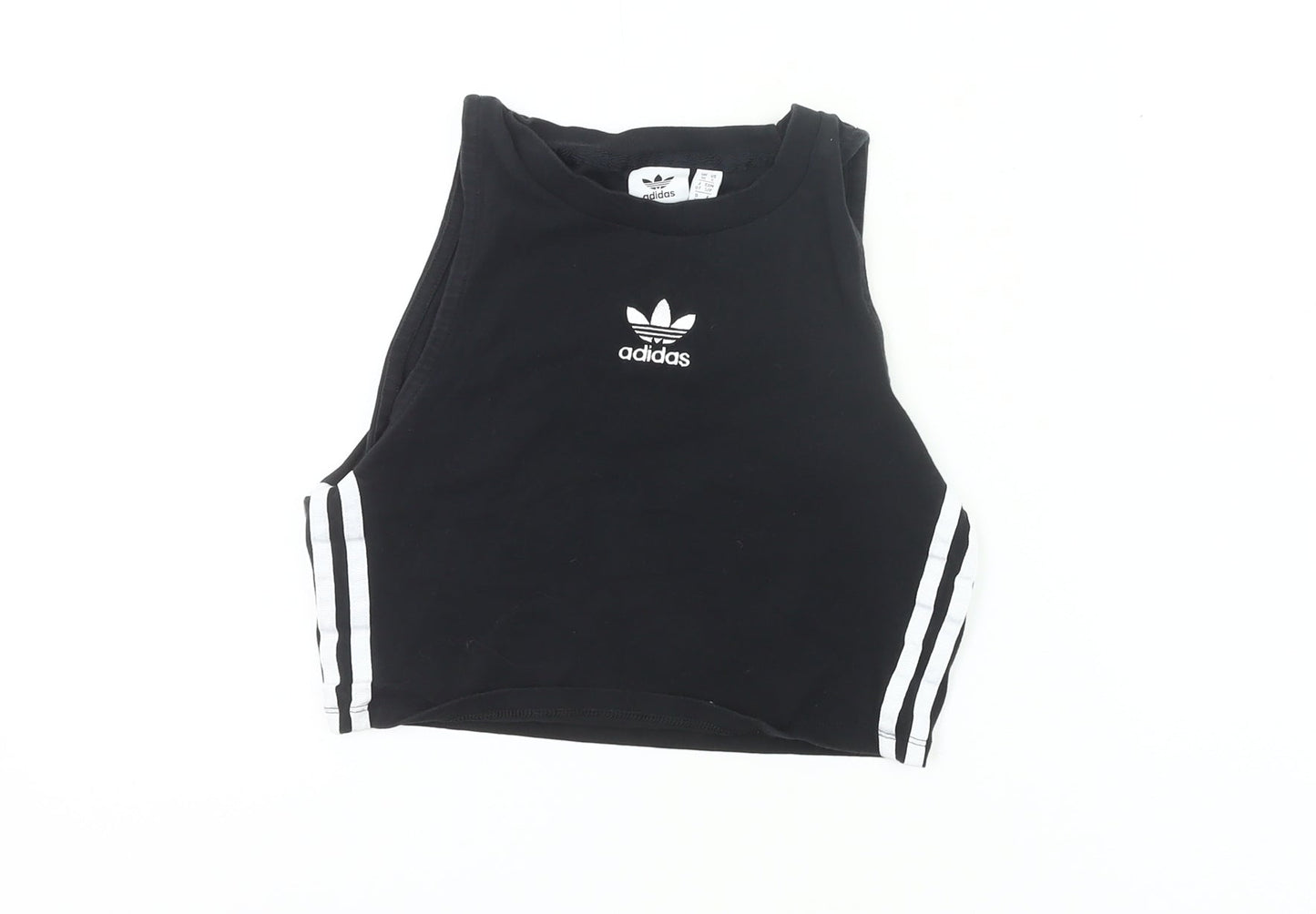 Adidas Women’s Black Size 10 Cropped Tank Top Activewear