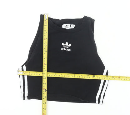 Adidas Women’s Black Size 10 Cropped Tank Top Activewear