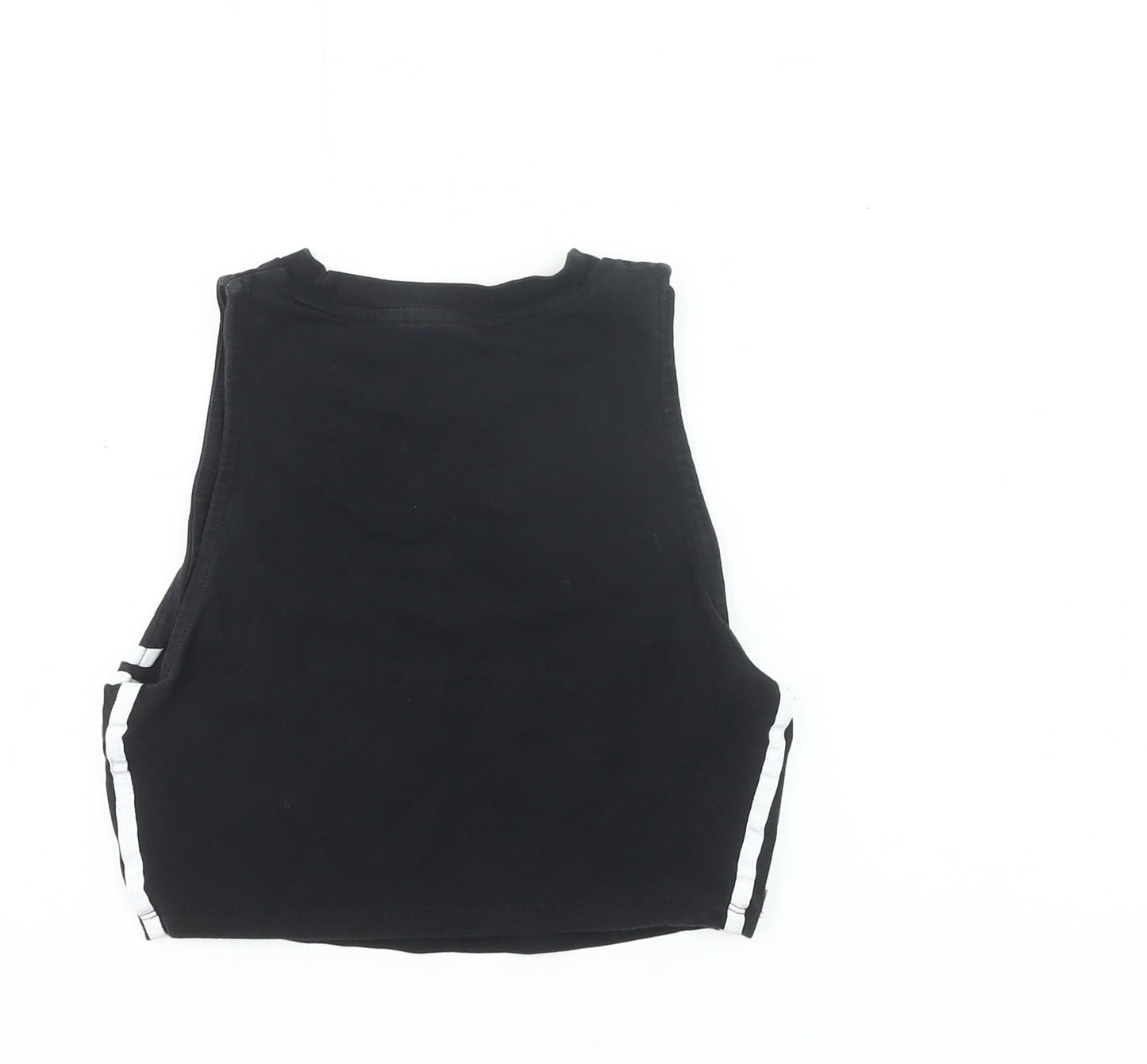Adidas Women’s Black Size 10 Cropped Tank Top Activewear