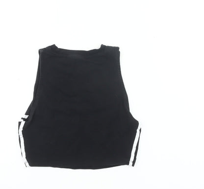 Adidas Women’s Black Size 10 Cropped Tank Top Activewear