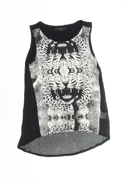 Firetrap Women’s Black Animal Print Sleeveless Tank Top Size S