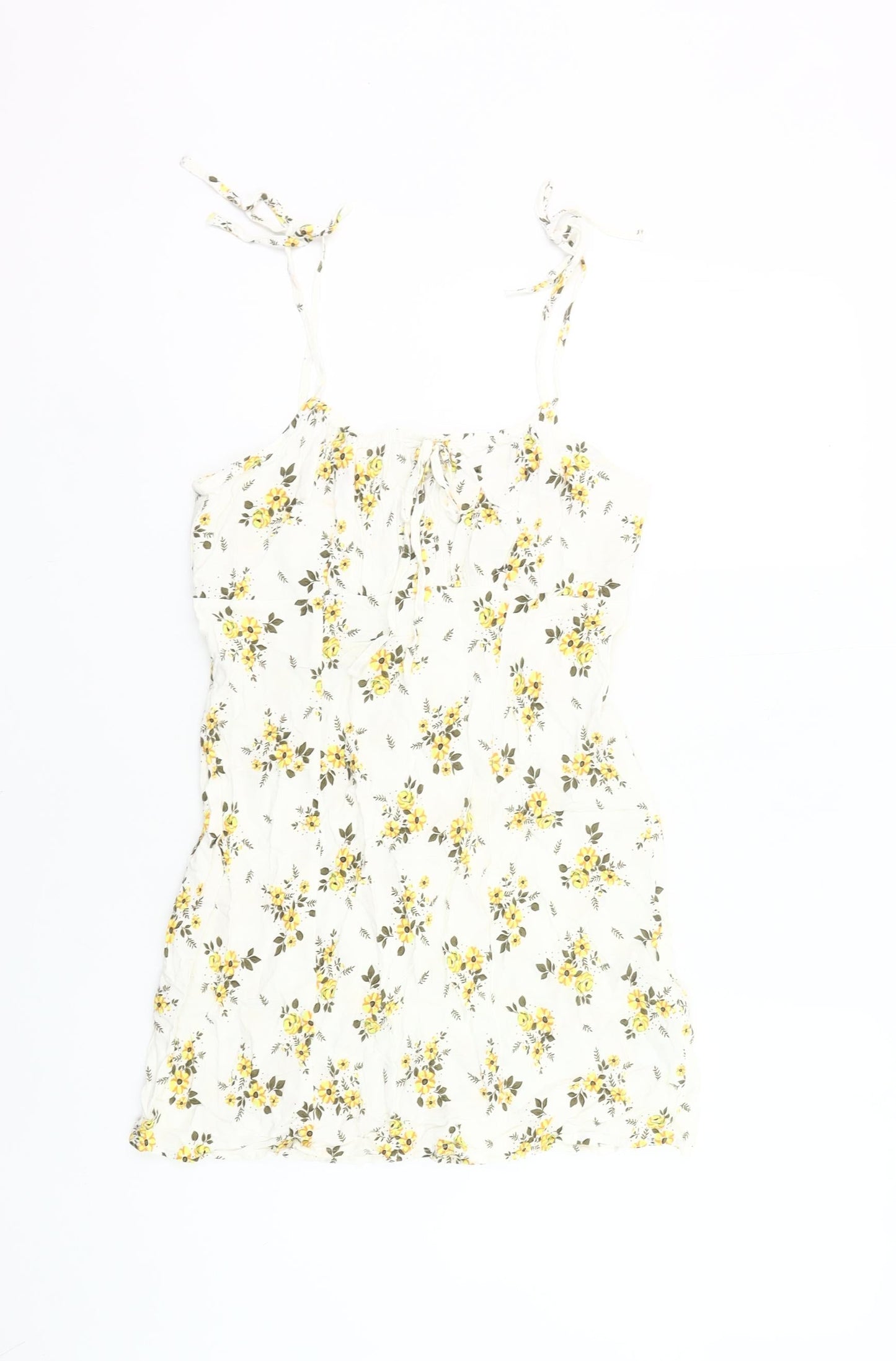 Urban Outfitters Women’s White Floral Slip Dress M Viscose Summer