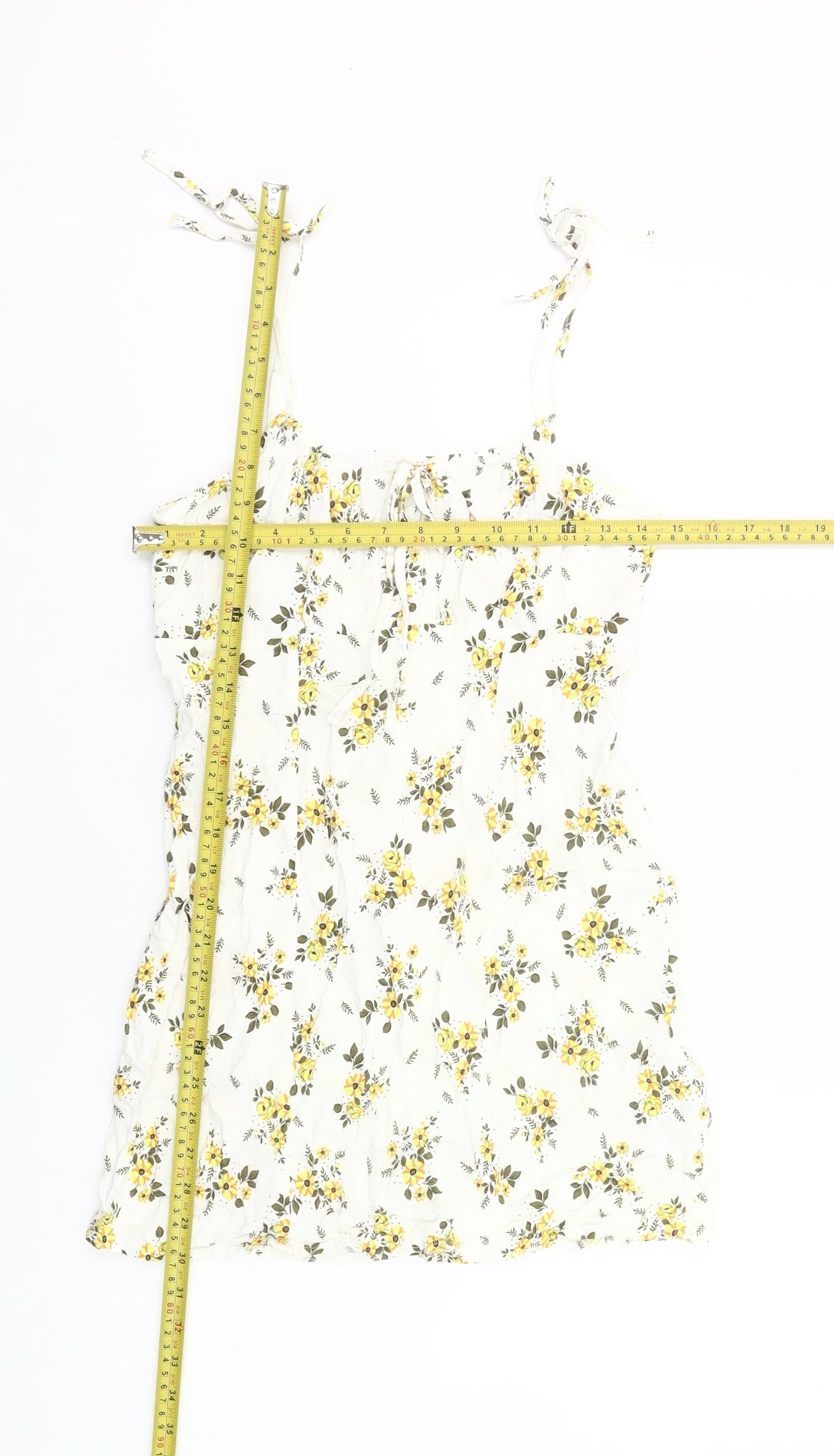 Urban Outfitters Women’s White Floral Slip Dress M Viscose Summer