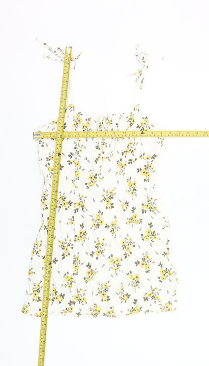 Urban Outfitters Women’s White Floral Slip Dress M Viscose Summer