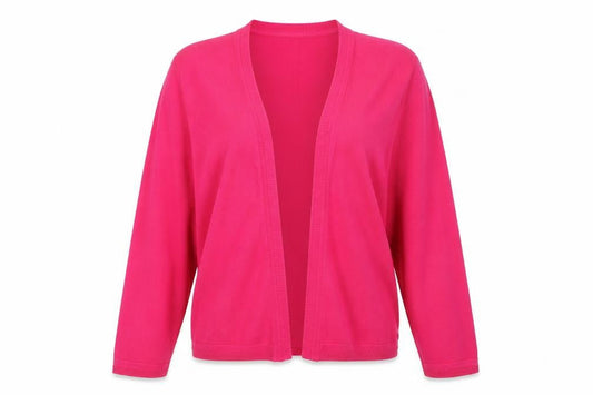 Precis Women Pink V-Neck Cardigan M Long Sleeve Knitwear