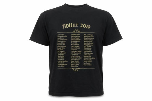 B&C Collection Men’s Black Graphic Abitur 2018 Funny School T-Shirt M