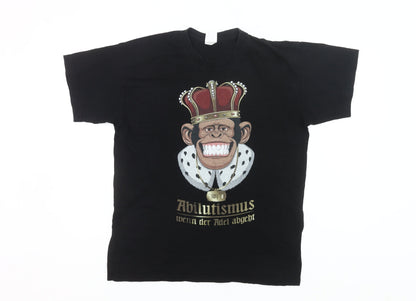 B&C Collection Men’s Black Graphic Abitur 2018 Funny School T-Shirt M