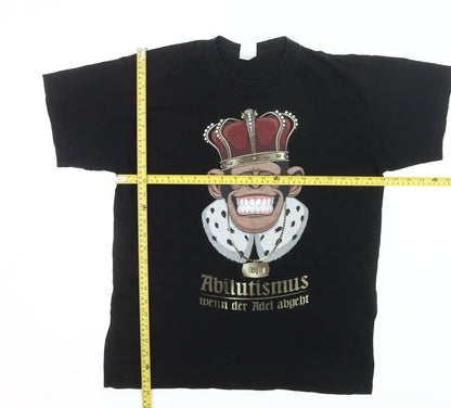 B&C Collection Men’s Black Graphic Abitur 2018 Funny School T-Shirt M