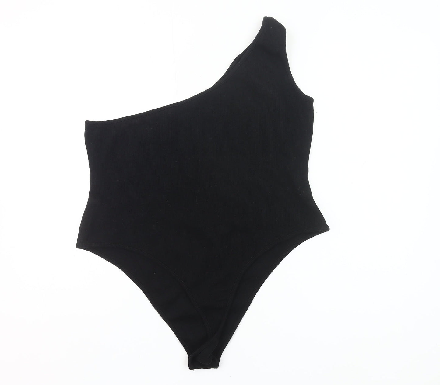 boohoo Womens Black One Shoulder Bodysuit Size 20 Plus