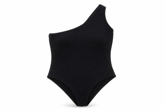 boohoo Womens Black One Shoulder Bodysuit Size 20 Plus