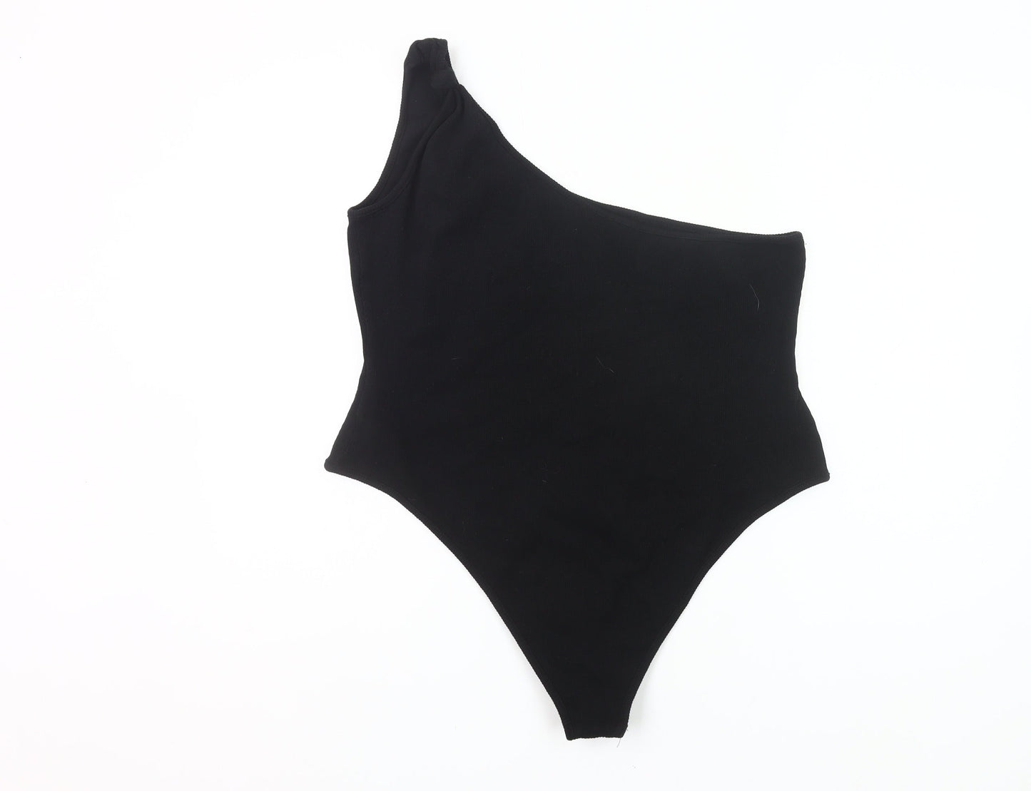 boohoo Womens Black One Shoulder Bodysuit Size 20 Plus