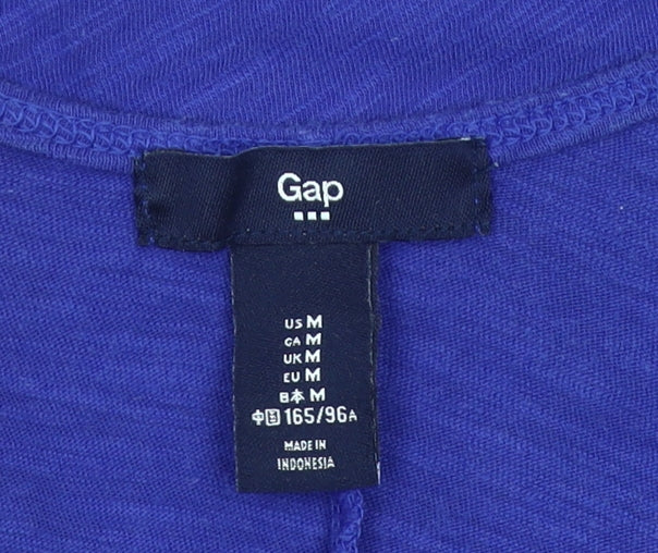 Gap Women’s Blue Cotton Short Sleeve Scoop Neck T-Shirt Size M
