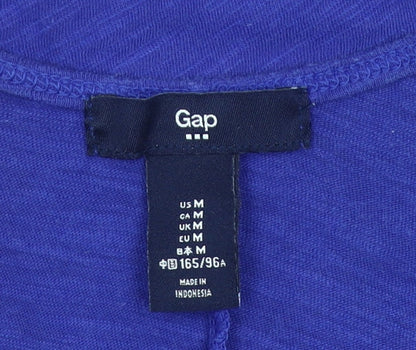 Gap Women’s Blue Cotton Short Sleeve Scoop Neck T-Shirt Size M