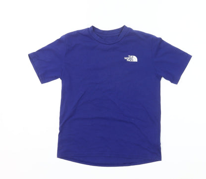 The North Face Boys Blue Logo T-Shirt 7-8 Yrs Regular Fit Short Sleeve