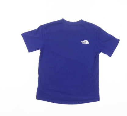 The North Face Boys Blue Logo T-Shirt 7-8 Yrs Regular Fit Short Sleeve