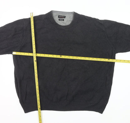 Redfield Mens Grey 2XL Cotton Crew Neck Pullover Jumper
