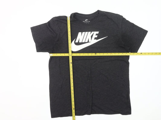 Nike Men's Black L Athletic Fit Graphic Logo Sports T-Shirt