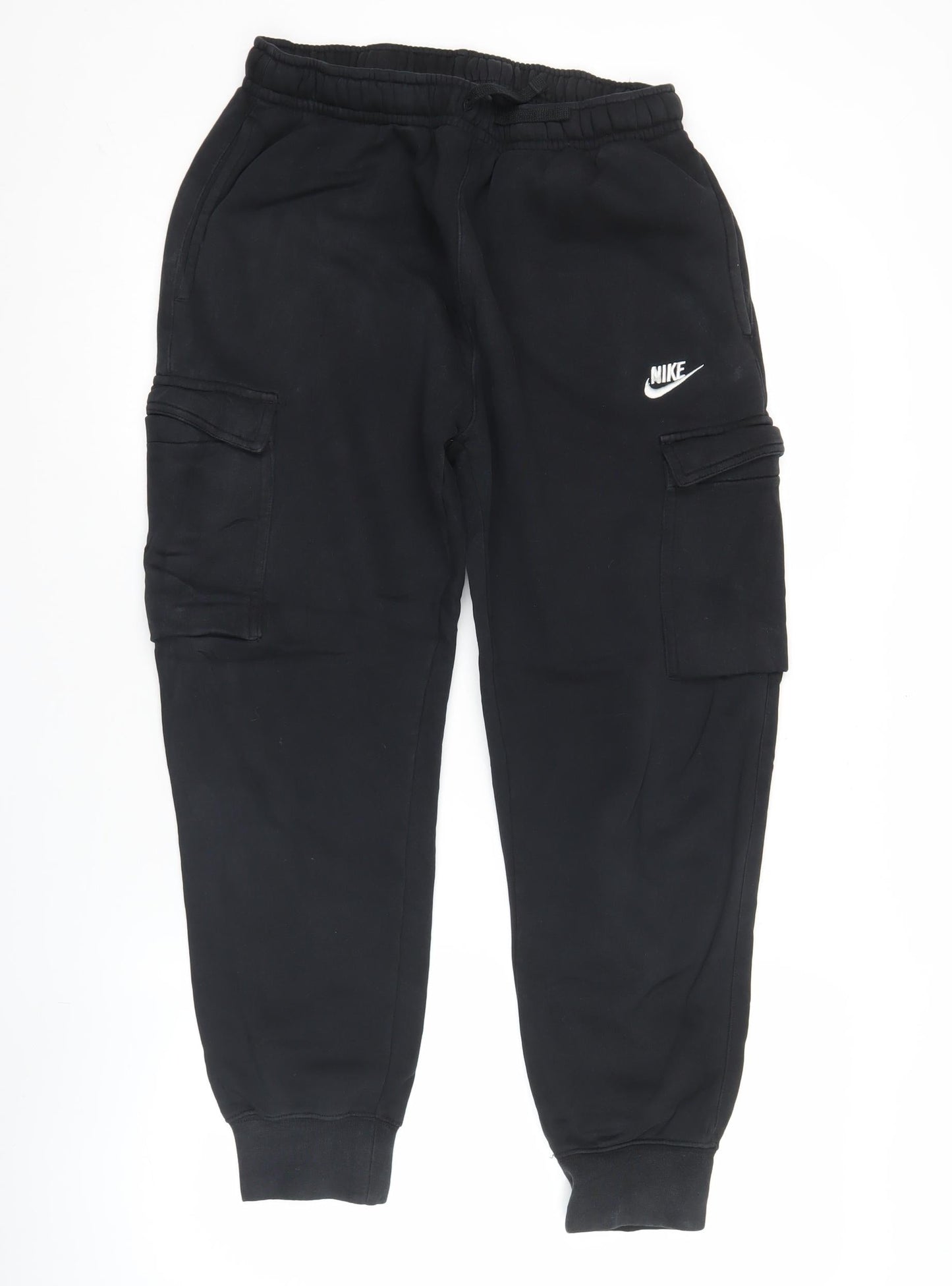 Nike Men’s Black Joggers S Fleece Gym Training Tapered Trousers